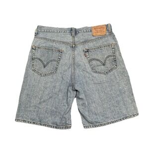 Levis 550 Shorts Men 33 Light Blue Relaxed Fit Denim Jean 550 Vintage Style Y2K